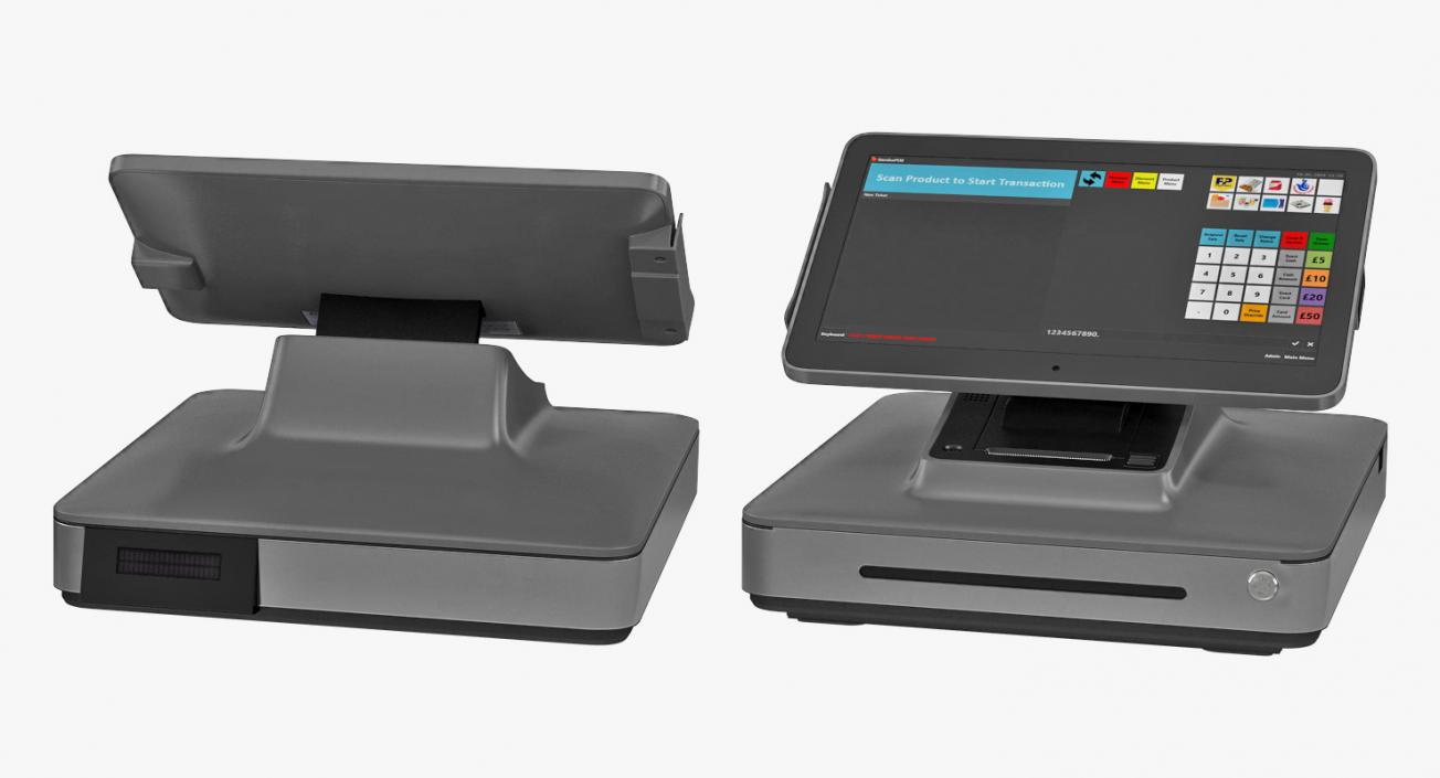 Modern Mobile POS Terminal Generic 3D model