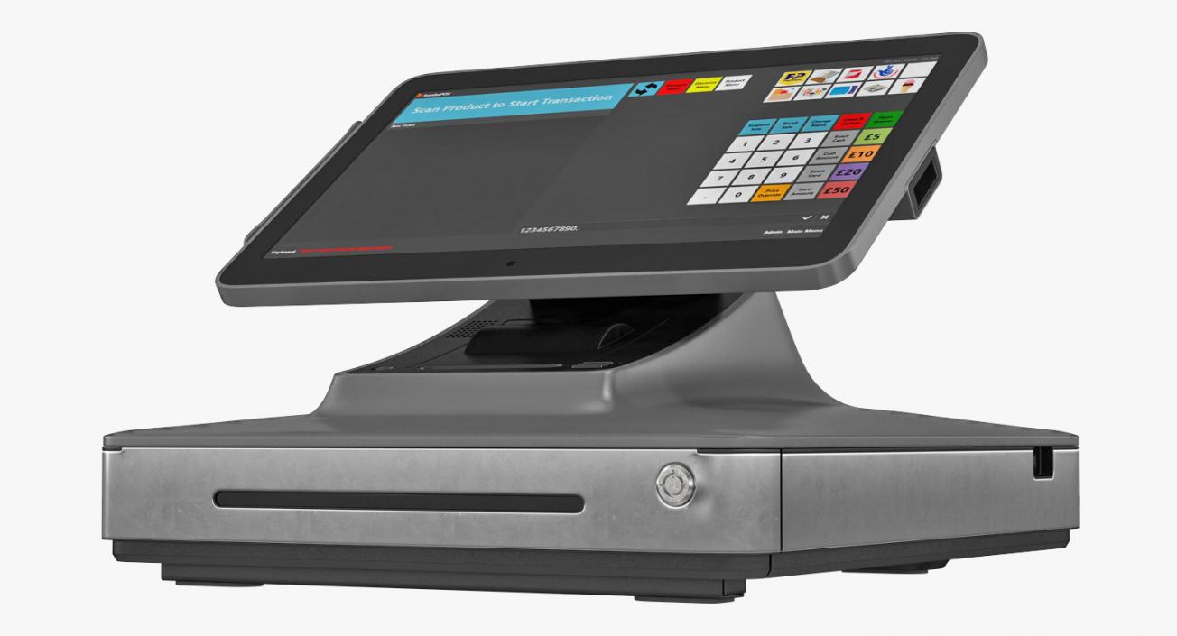 Modern Mobile POS Terminal Generic 3D model