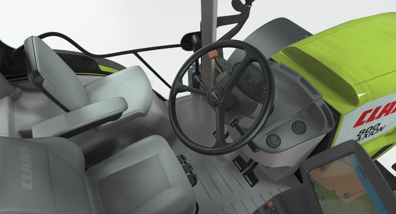 3D model CLAAS AXION Detailed Interior Dirty