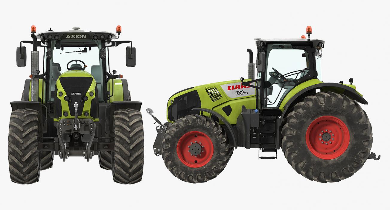 3D model CLAAS AXION Detailed Interior Dirty