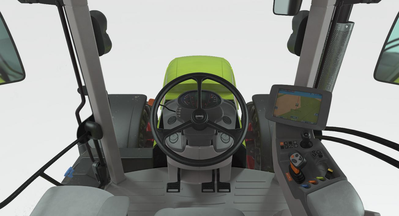 3D model CLAAS AXION Detailed Interior Dirty