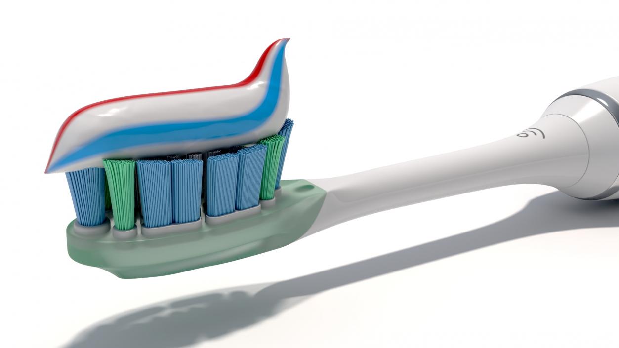 3D model Electric Toothbrush with Toothpaste