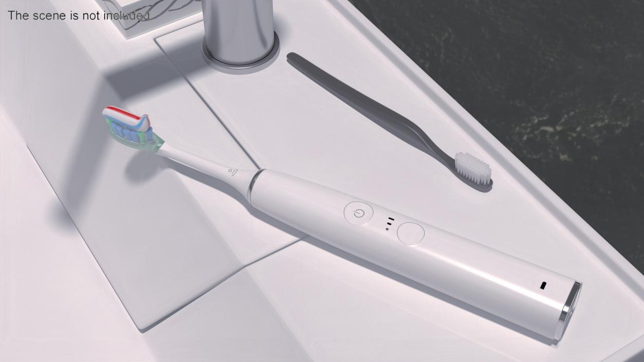 3D model Electric Toothbrush with Toothpaste