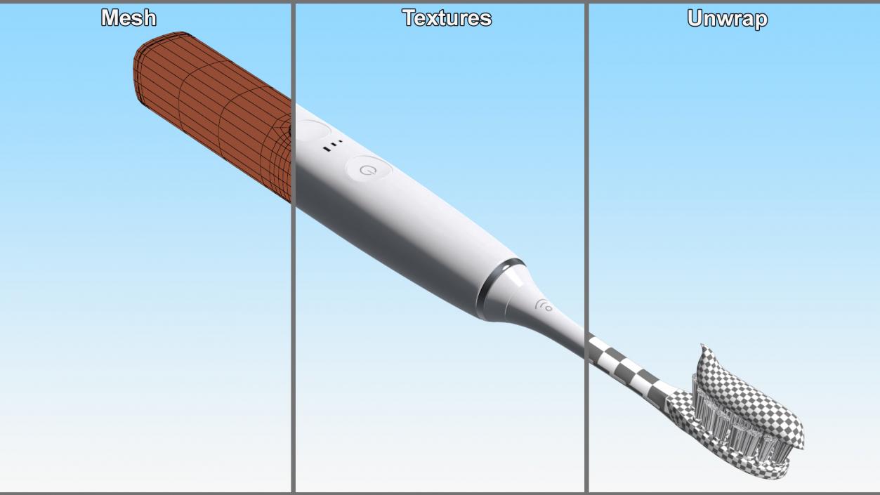 3D model Electric Toothbrush with Toothpaste