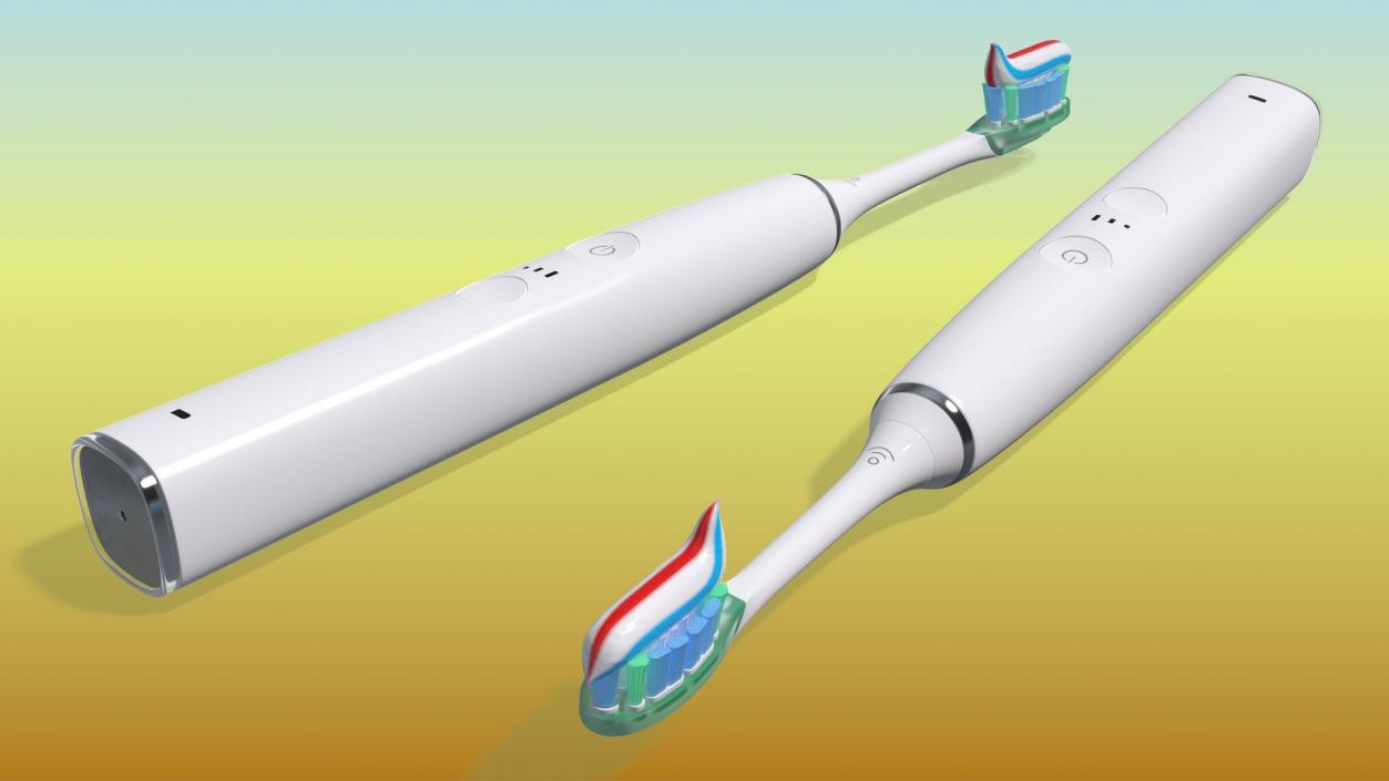 3D model Electric Toothbrush with Toothpaste