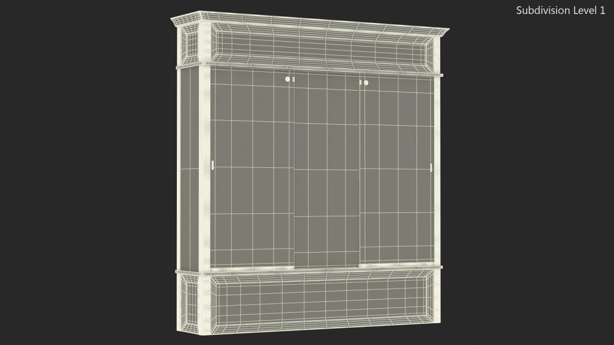 3D model Trophy Display Case White