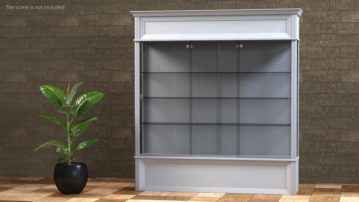 3D model Trophy Display Case White