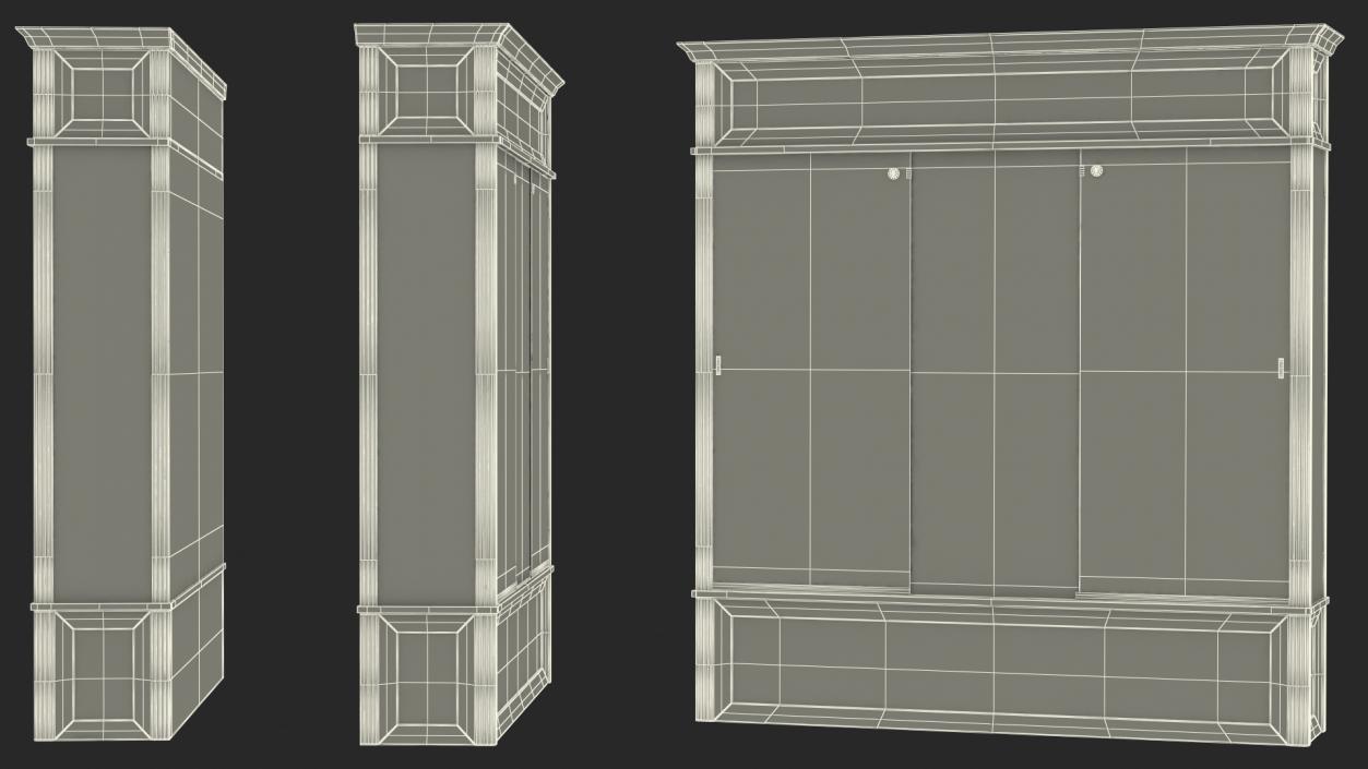 3D model Trophy Display Case White