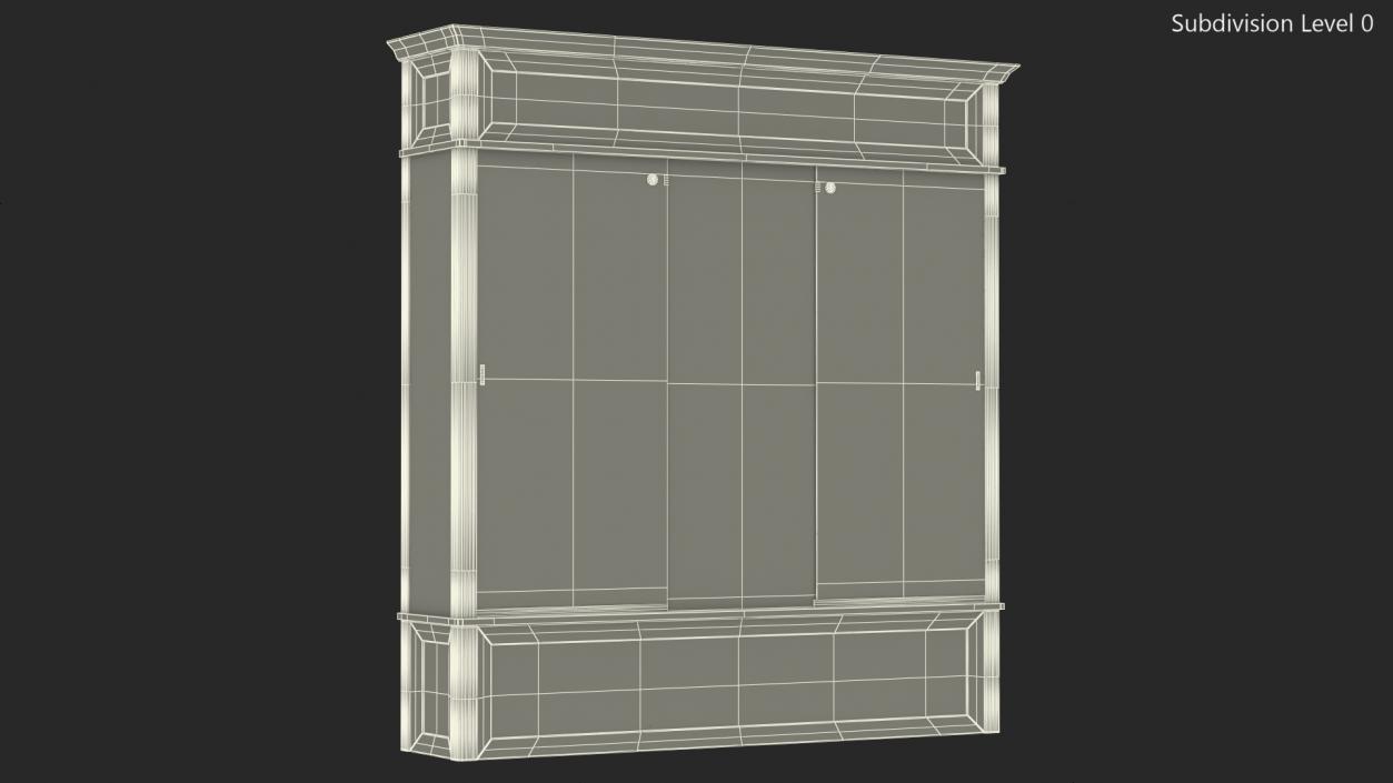 3D model Trophy Display Case White