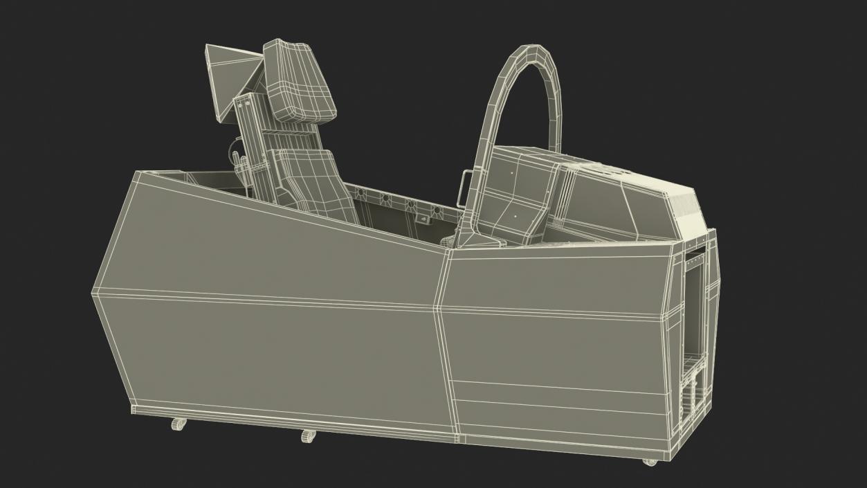 3D F-35 Fighter Cockpit Simulator Enabled model