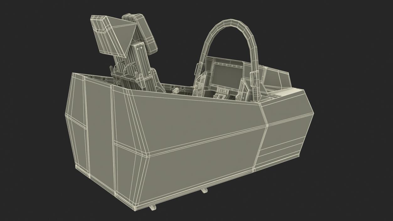 3D F-35 Fighter Cockpit Simulator Enabled model