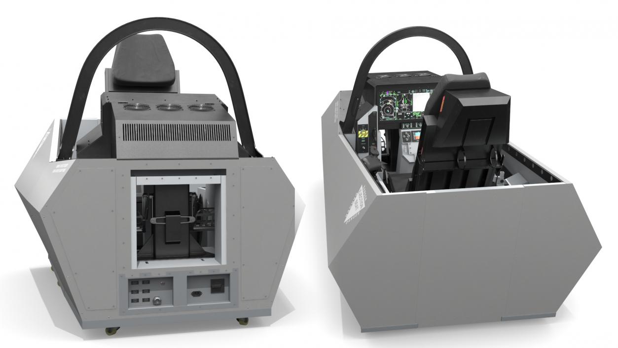 3D F-35 Fighter Cockpit Simulator Enabled model