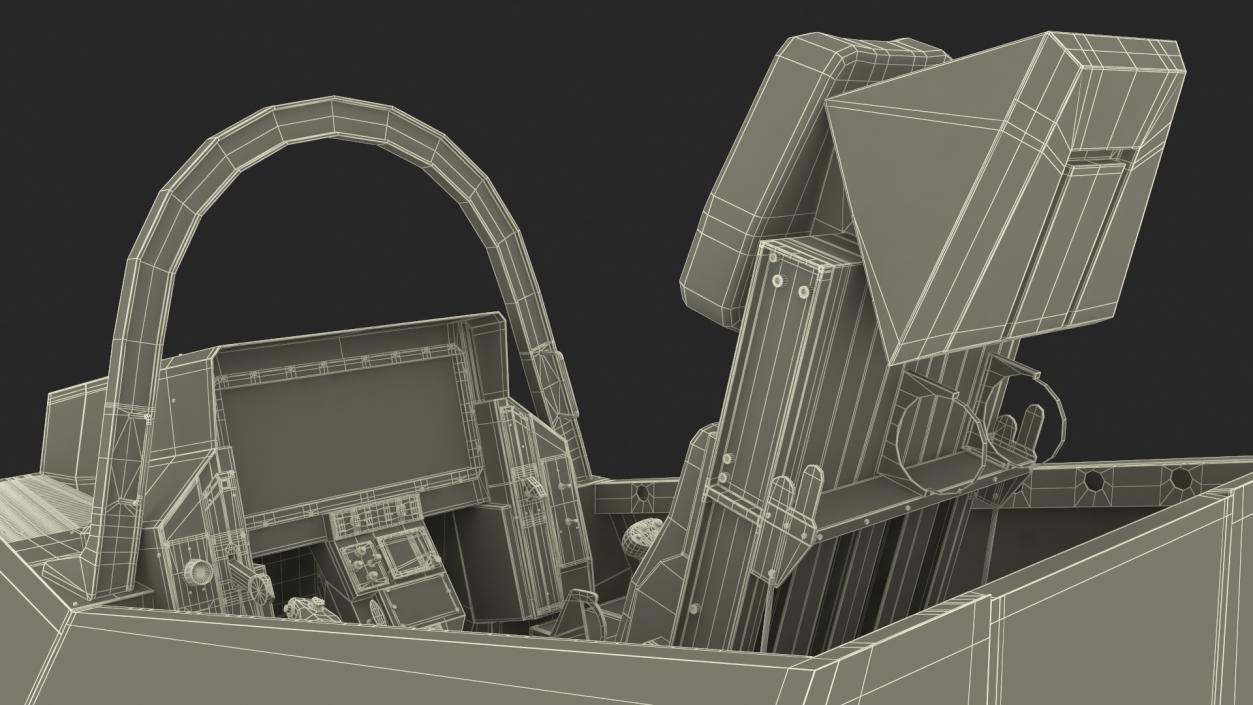 3D F-35 Fighter Cockpit Simulator Enabled model