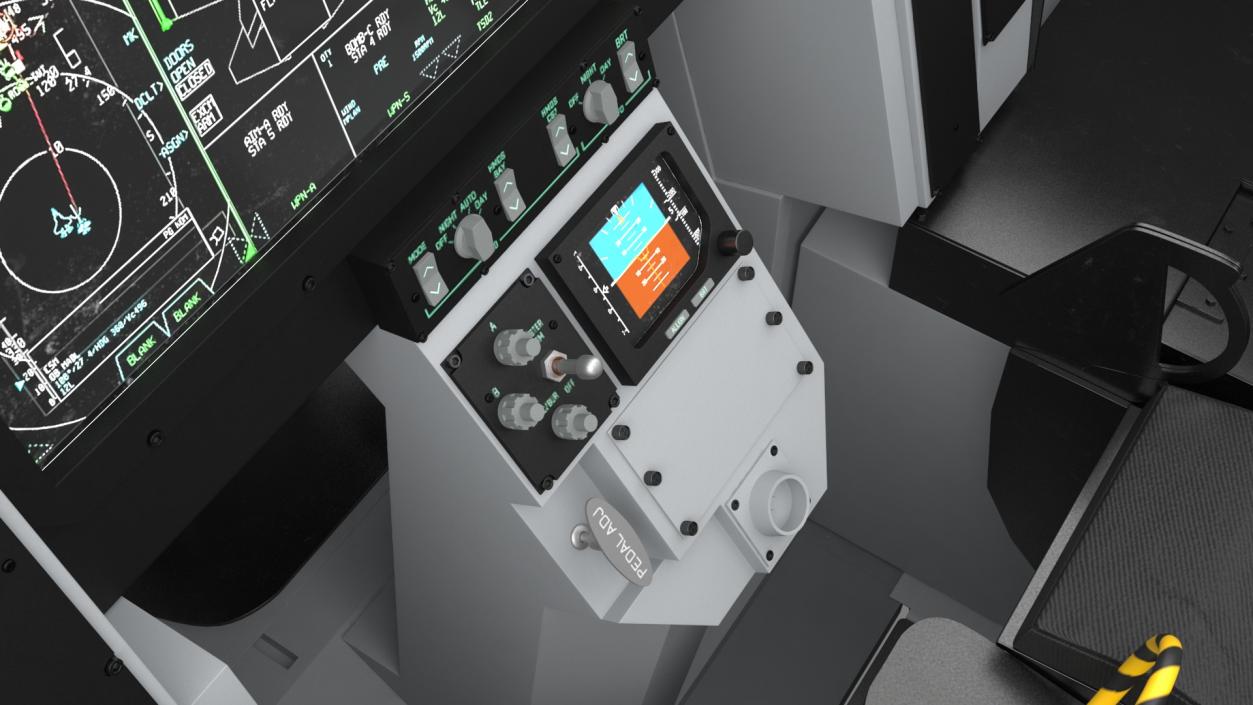 3D F-35 Fighter Cockpit Simulator Enabled model