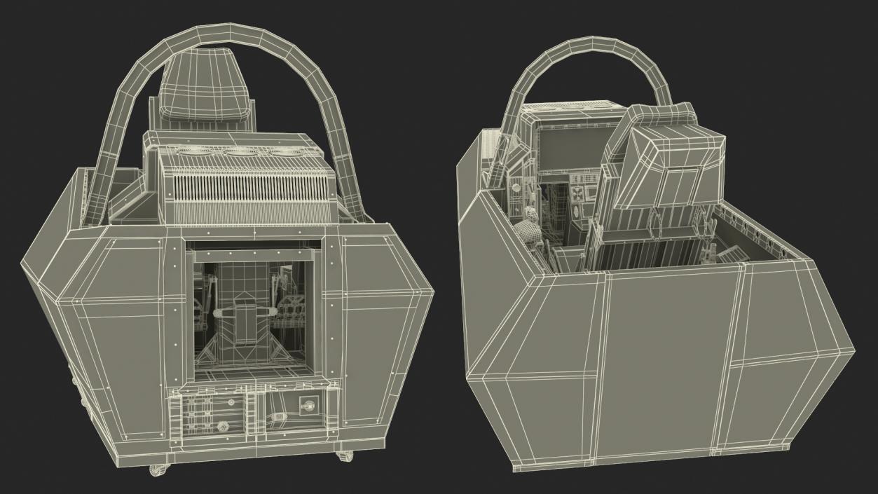 3D F-35 Fighter Cockpit Simulator Enabled model