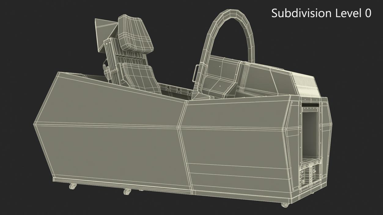 3D F-35 Fighter Cockpit Simulator Enabled model