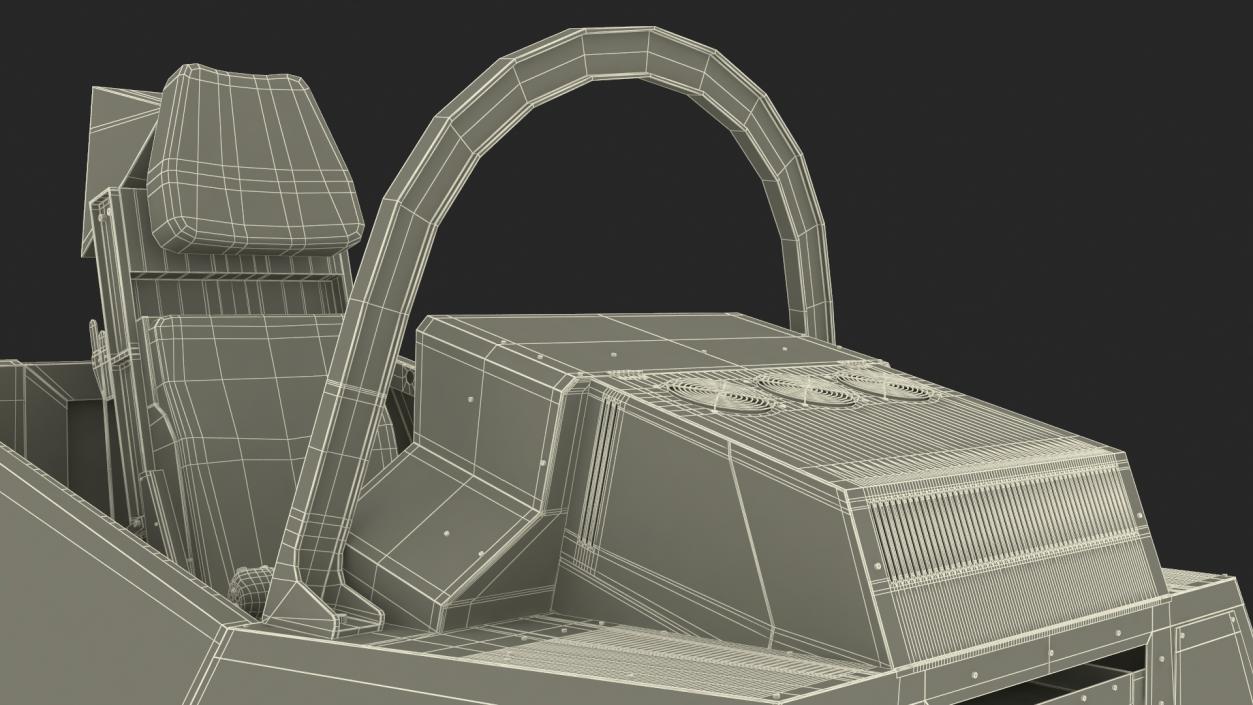 3D F-35 Fighter Cockpit Simulator Enabled model