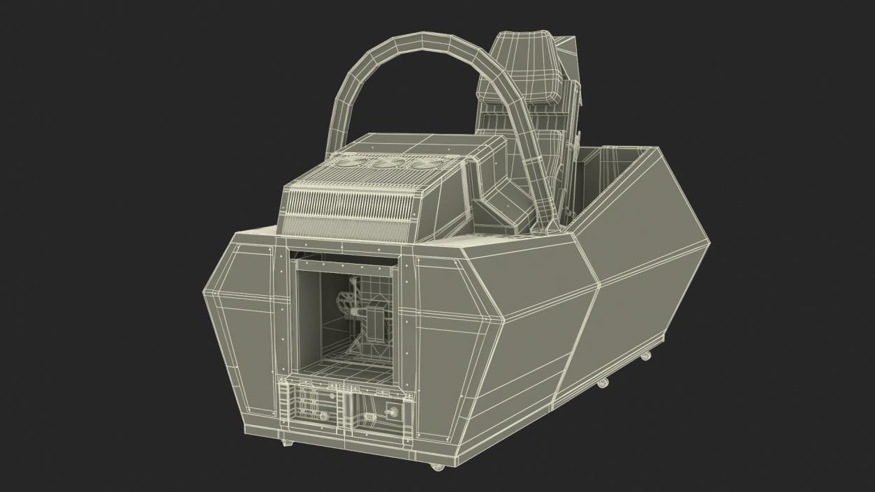 3D F-35 Fighter Cockpit Simulator Enabled model