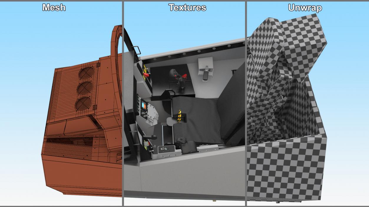 3D F-35 Fighter Cockpit Simulator Enabled model