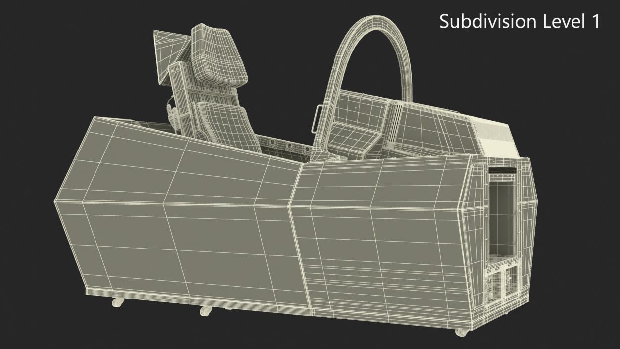 3D F-35 Fighter Cockpit Simulator Enabled model