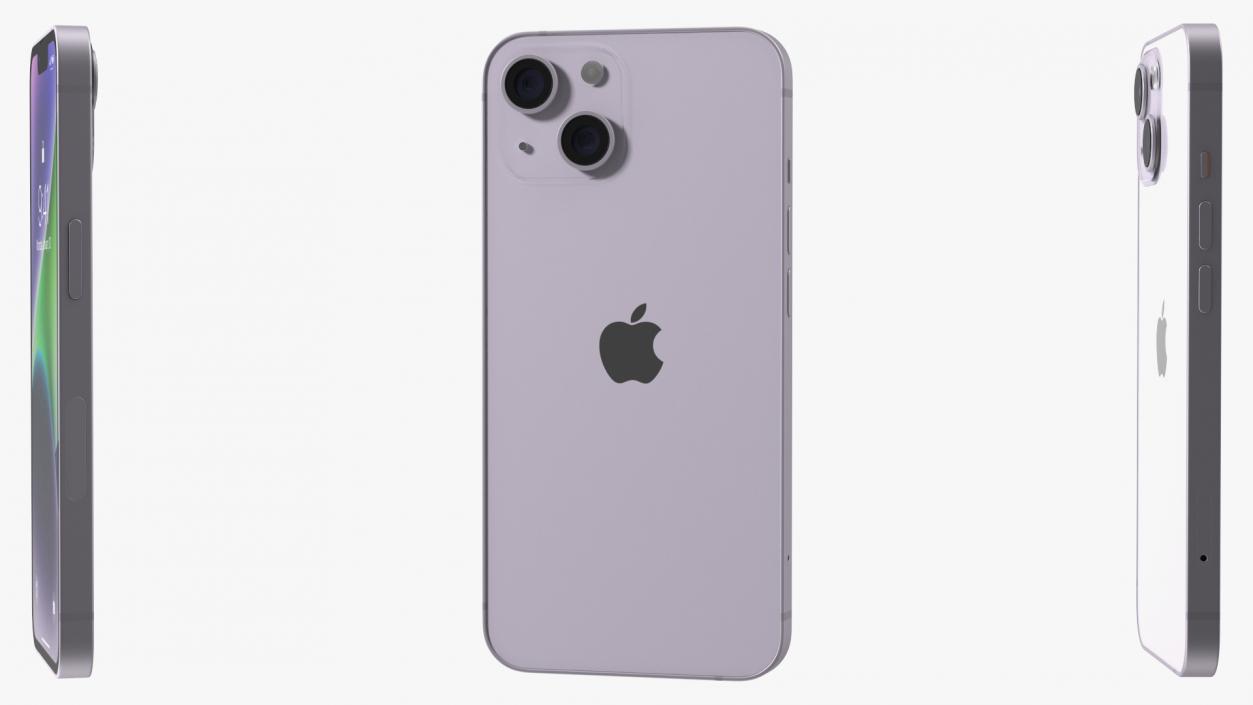 Apple iPhone 14 Purple 3D