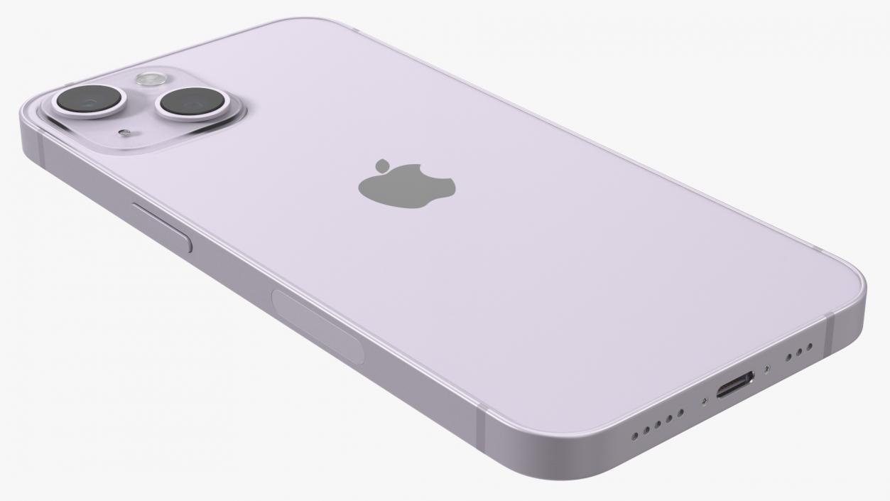 Apple iPhone 14 Purple 3D