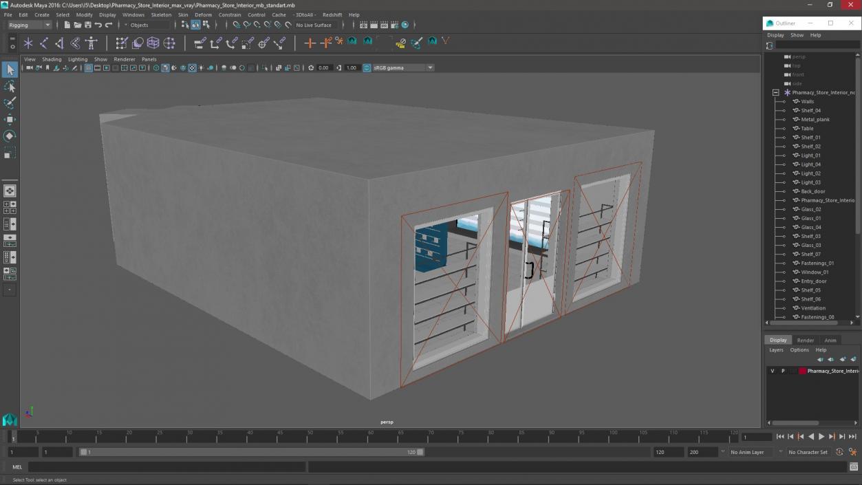 3D Pharmacy Store Interior model