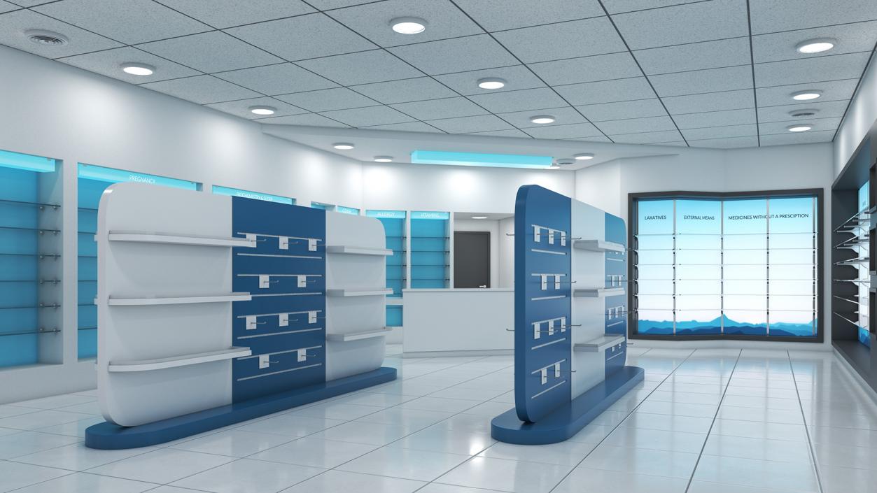 3D Pharmacy Store Interior model