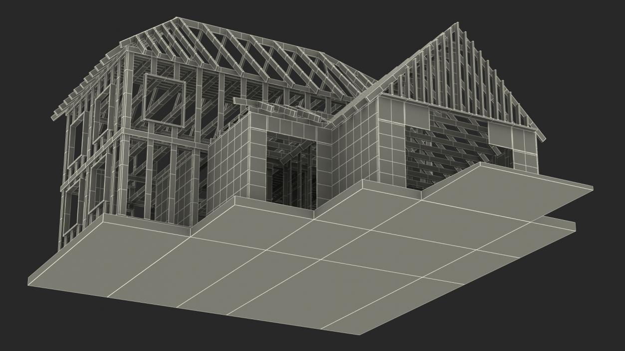 3D model Framed House Construction