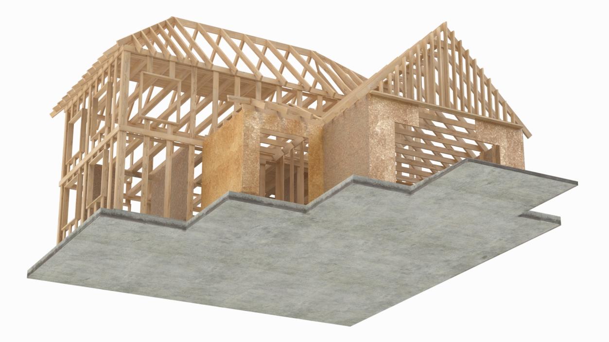 3D model Framed House Construction