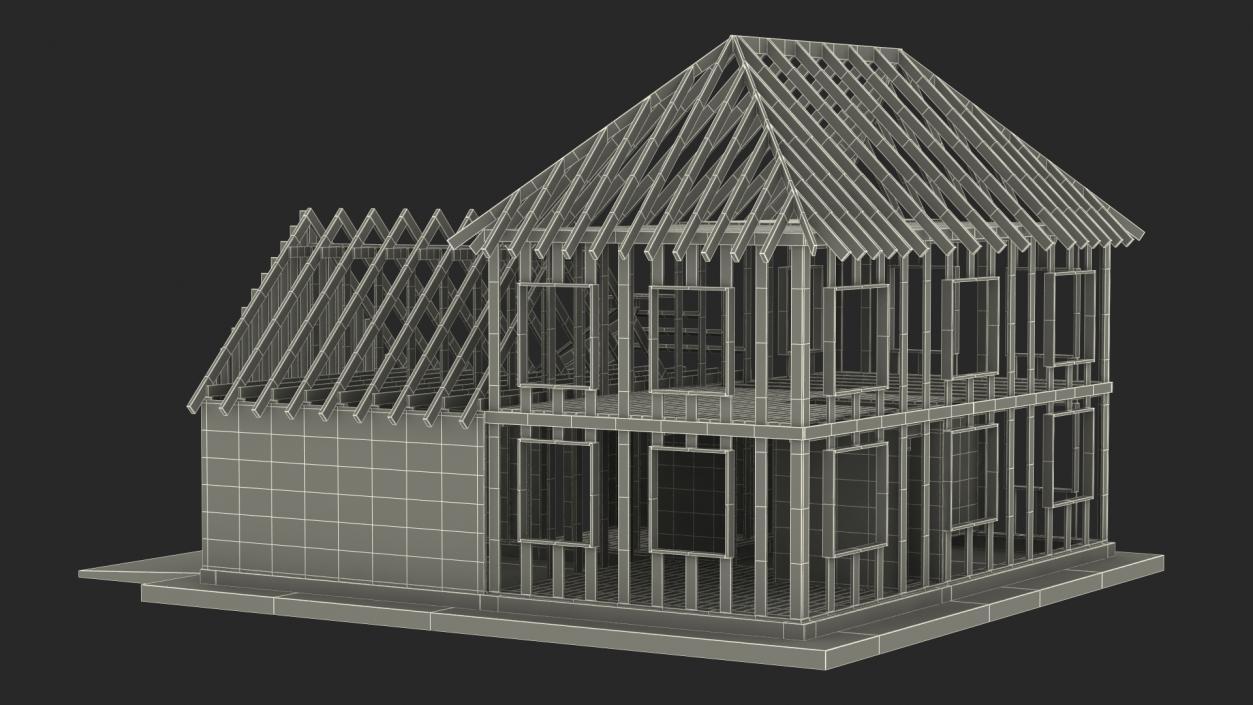 3D model Framed House Construction