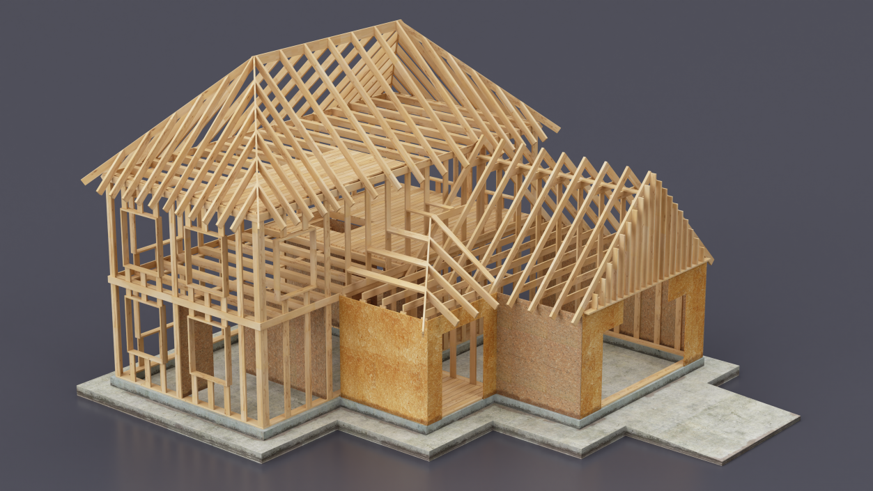 3D model Framed House Construction