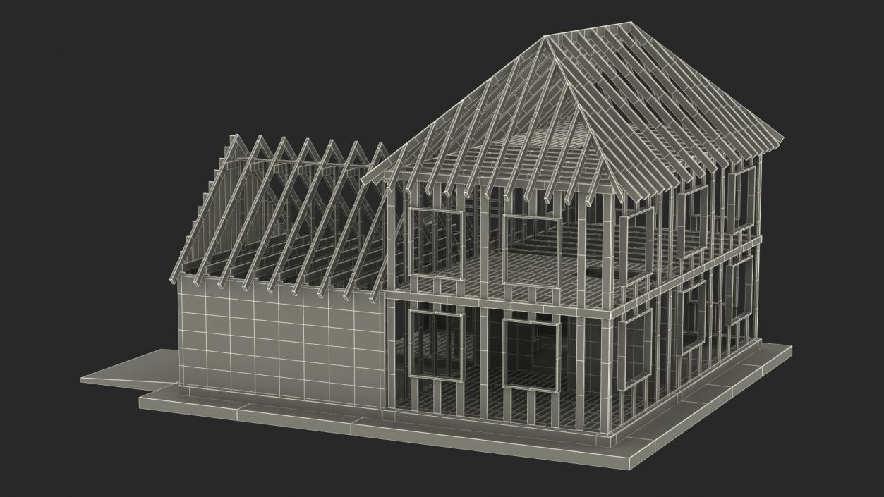 3D model Framed House Construction