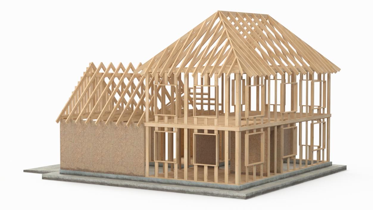 3D model Framed House Construction