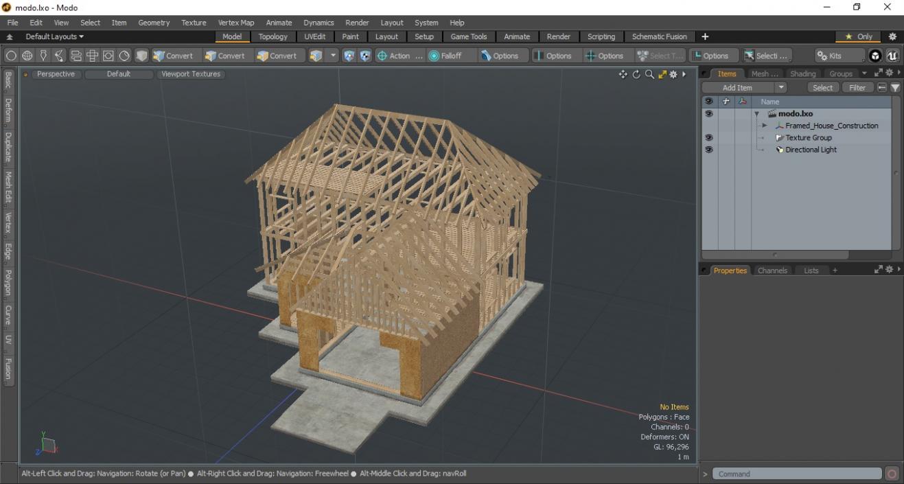 3D model Framed House Construction