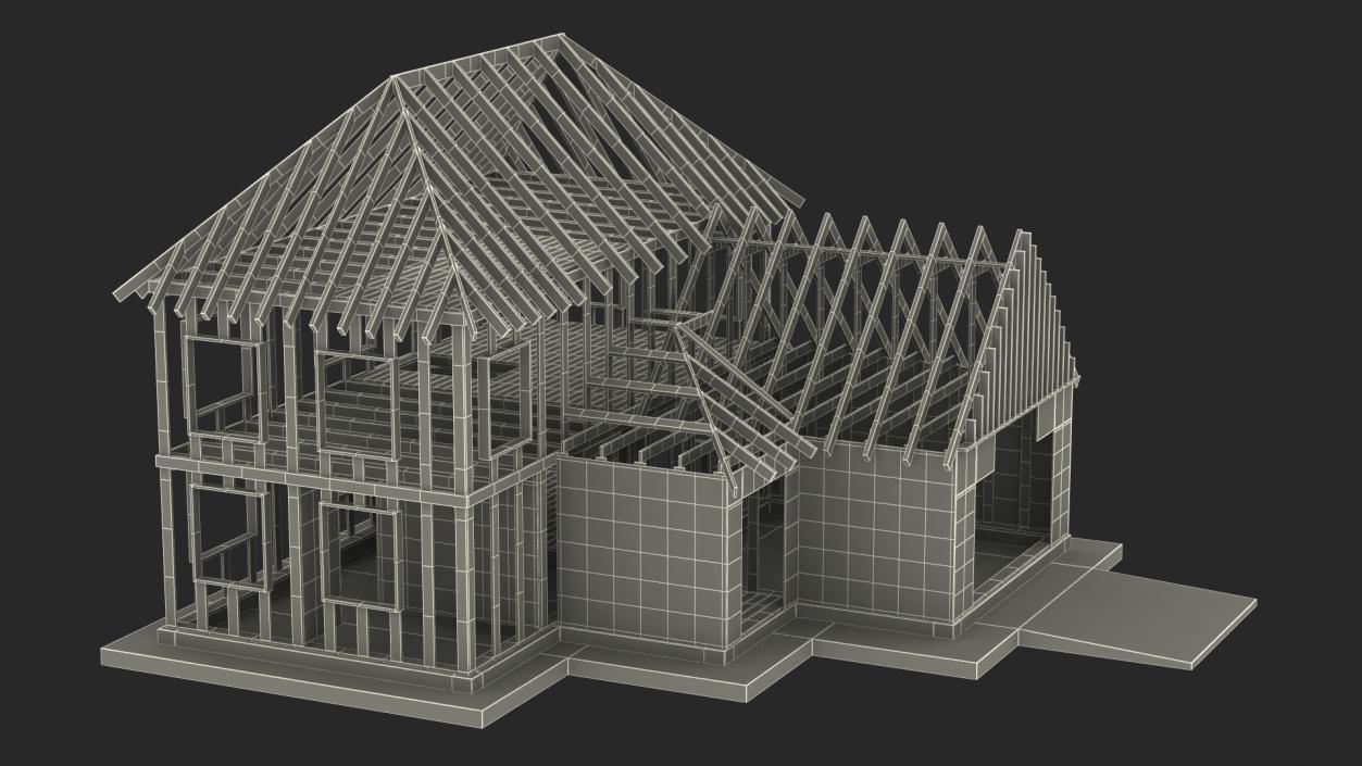 3D model Framed House Construction