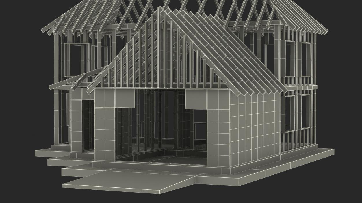 3D model Framed House Construction