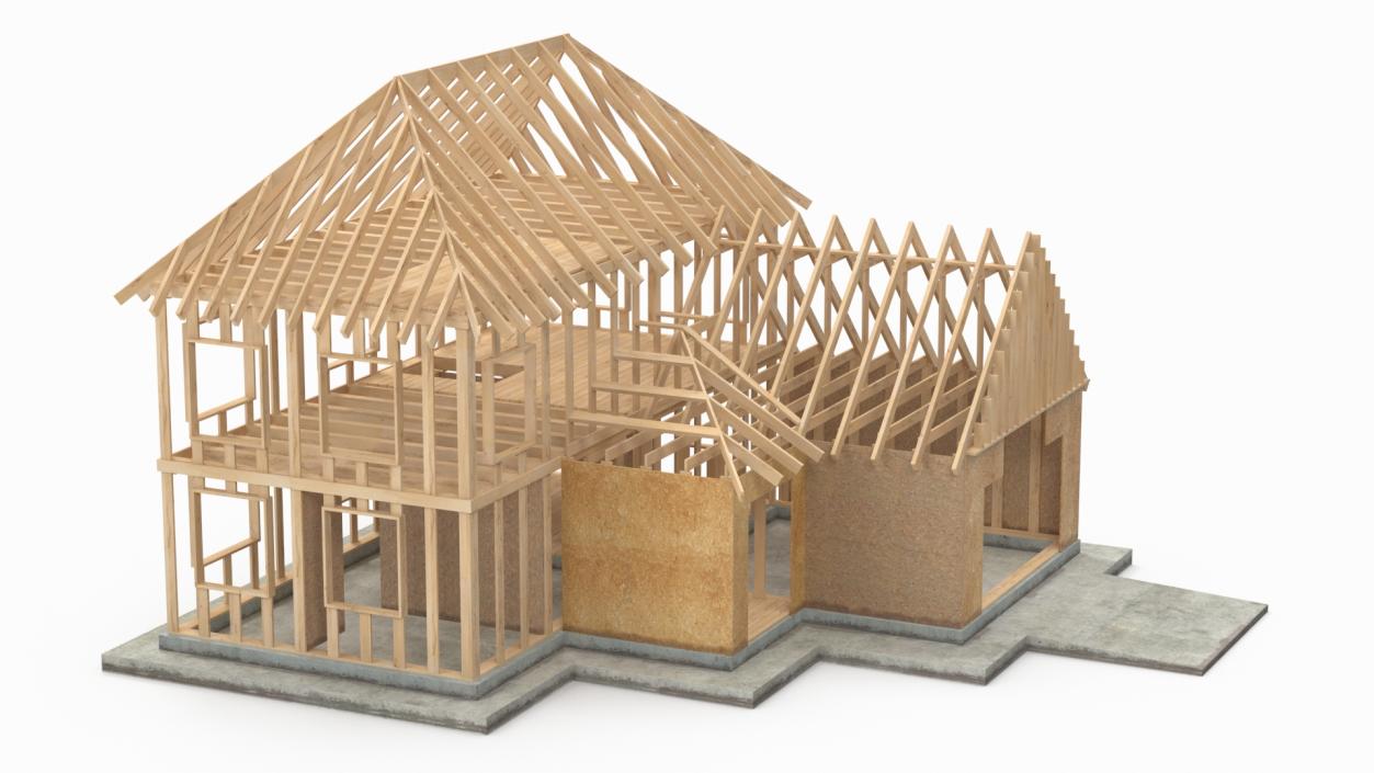 3D model Framed House Construction