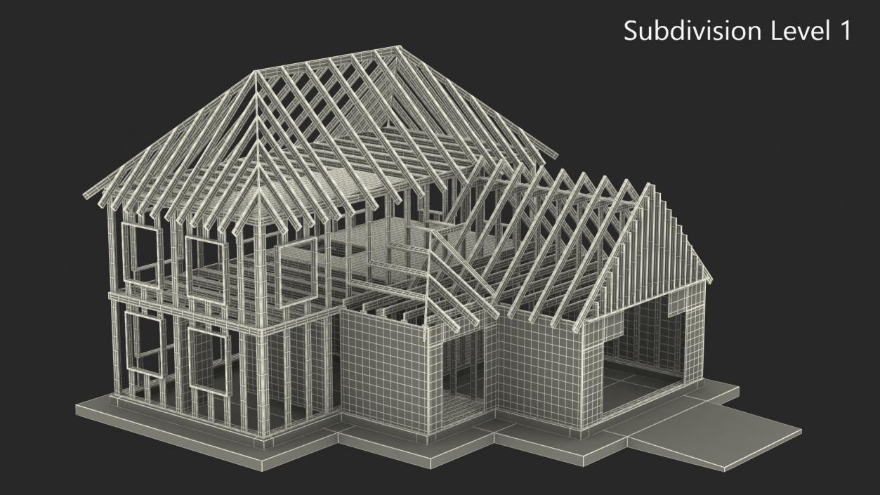 3D model Framed House Construction