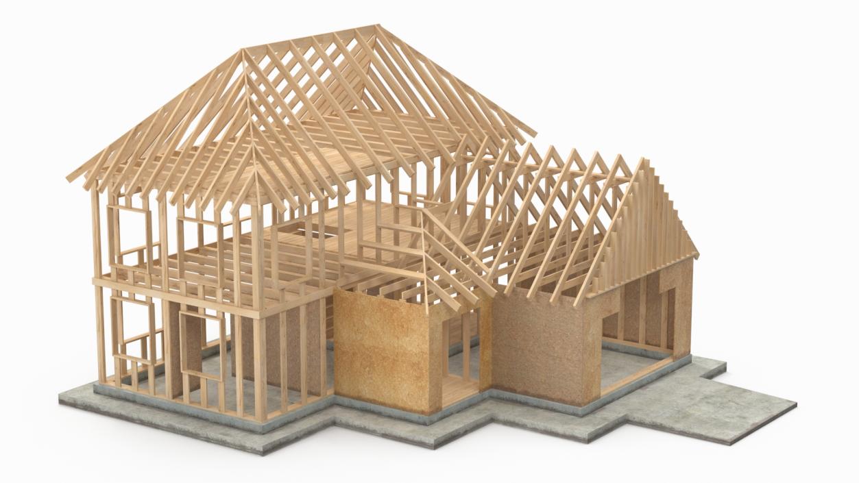 3D model Framed House Construction