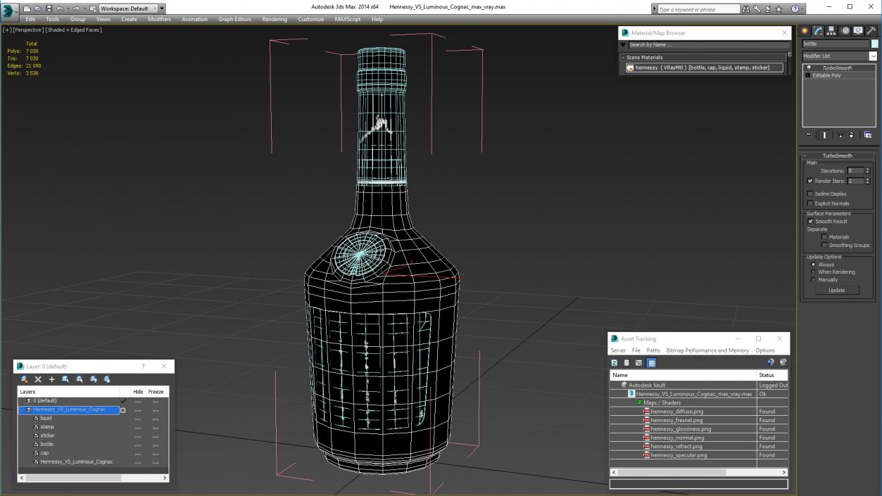 Hennessy VS Luminous Cognac 3D