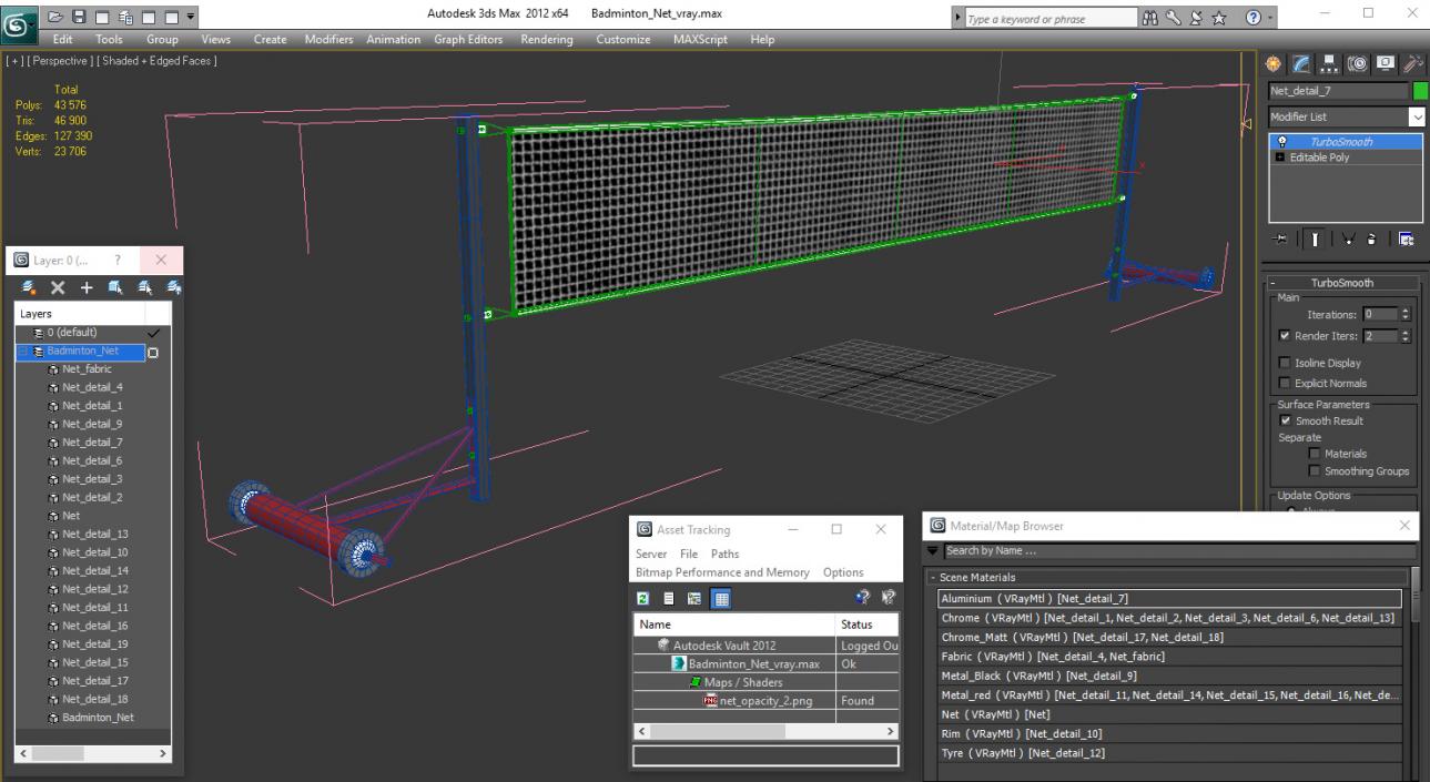 3D Badminton Net model