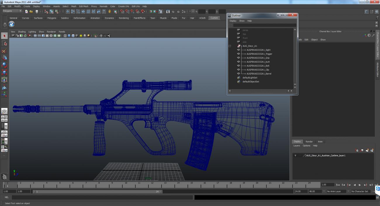 AUG Steyr A1 Austrian Carbine 3D model