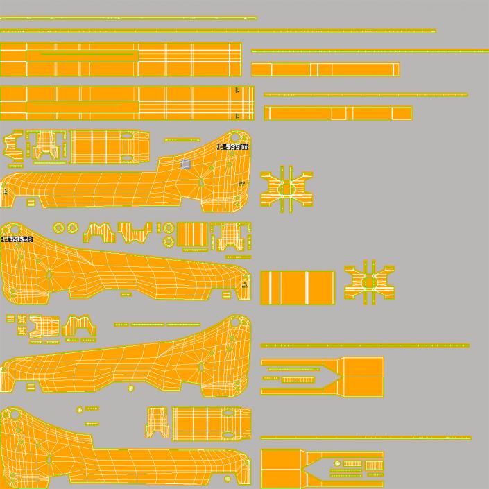 3D JCB 535 Telehandler Forklift Bucket Dirty