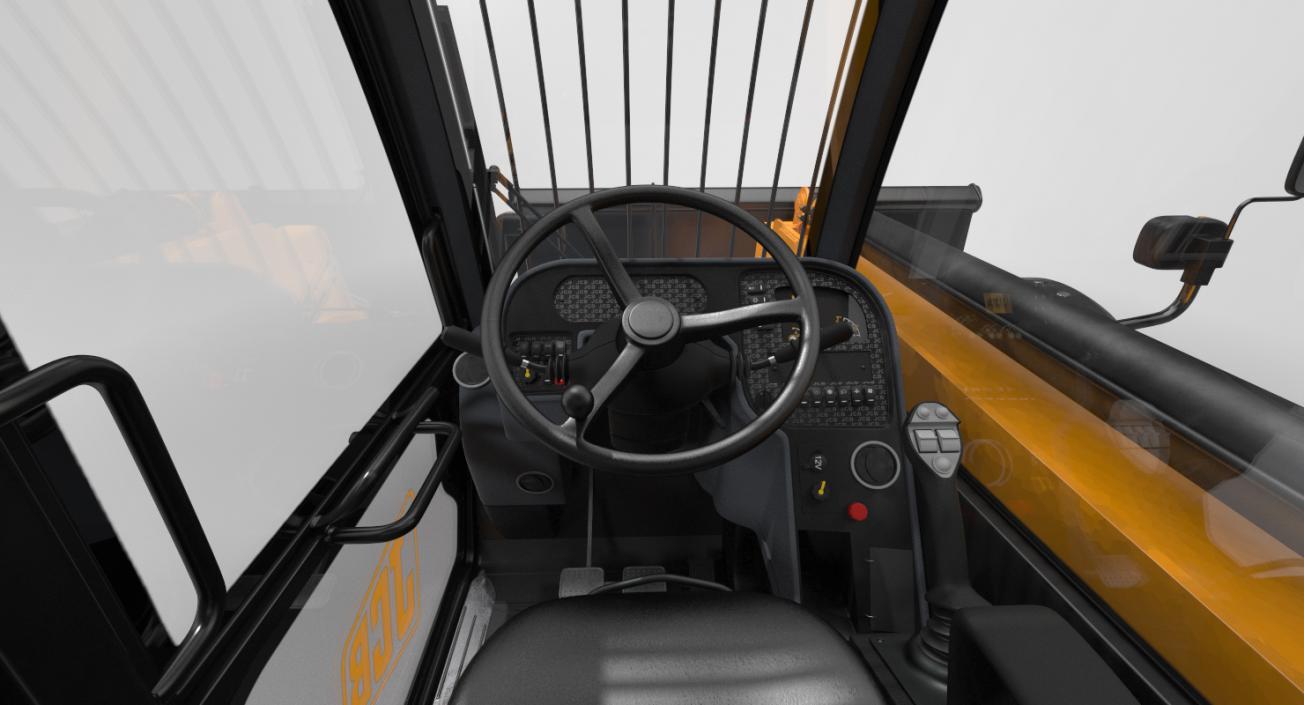 3D JCB 535 Telehandler Forklift Bucket Dirty