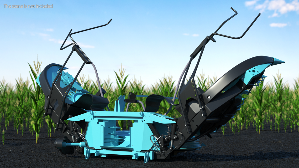 3D Harvester Corn Header Semi-Folded model