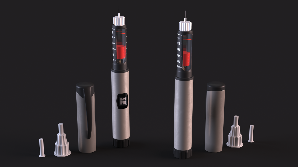 Smart Injector Pen 300ml Gray 3D model