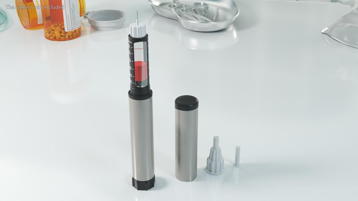 Smart Injector Pen 300ml Gray 3D model