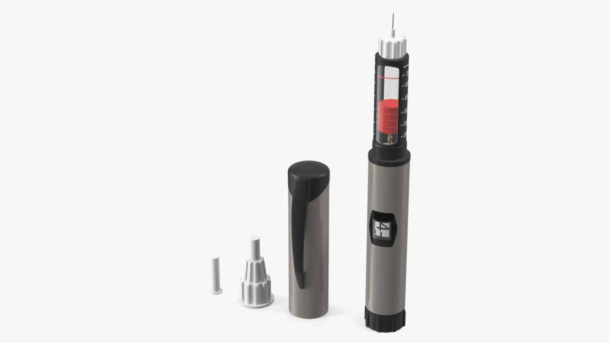 Smart Injector Pen 300ml Gray 3D model