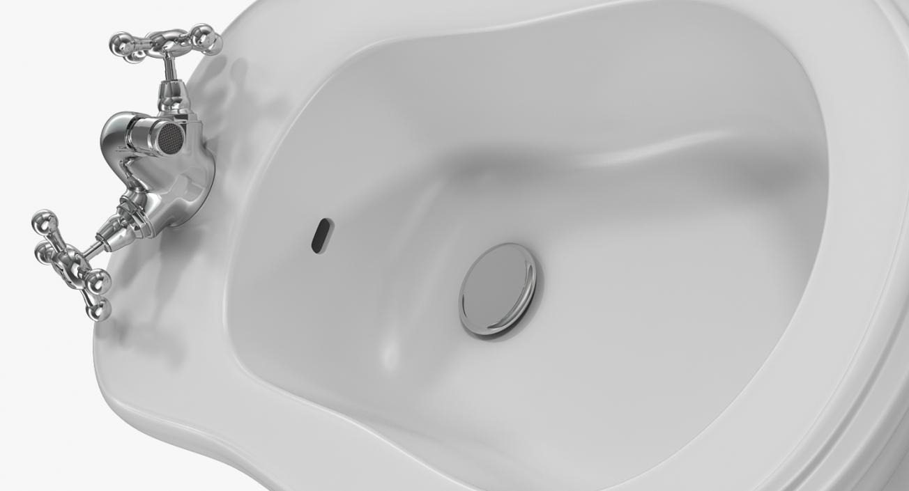 3D Old Style Classic Bidet model